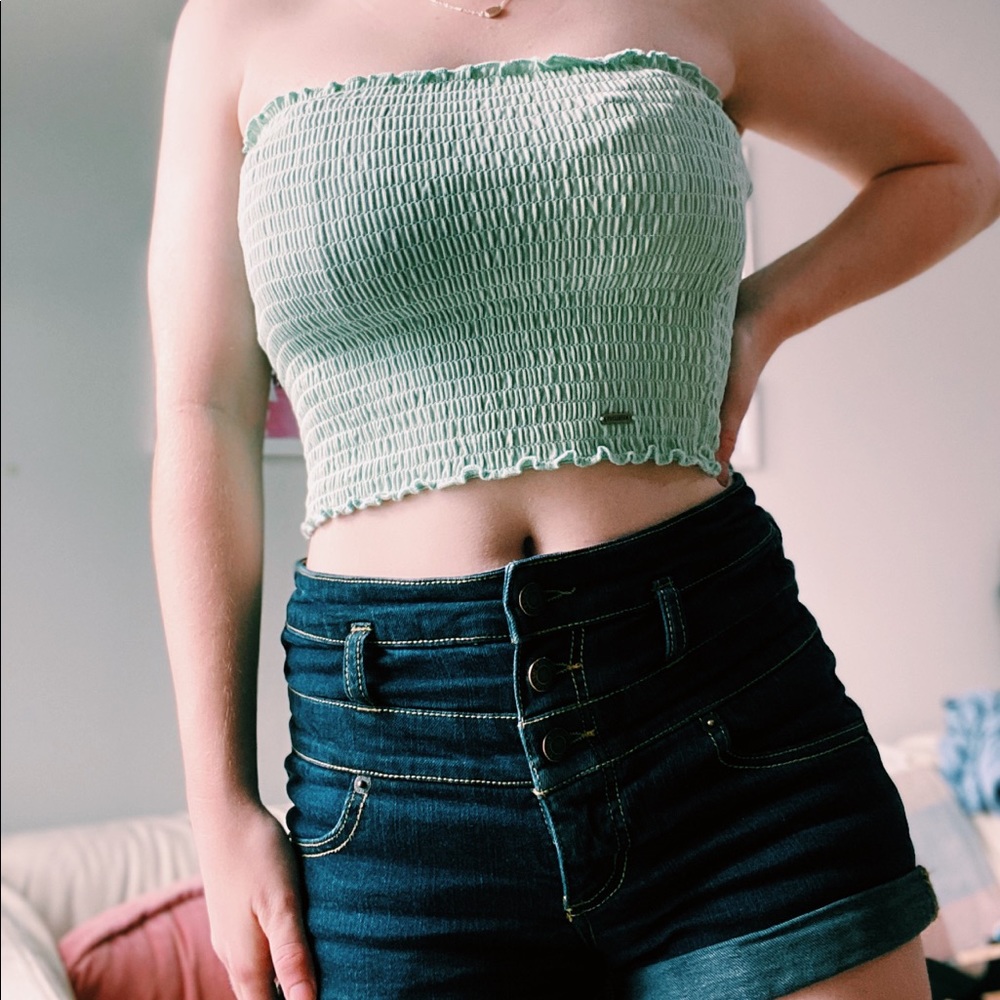 NEW Mint Hollister Tube top summer crop top